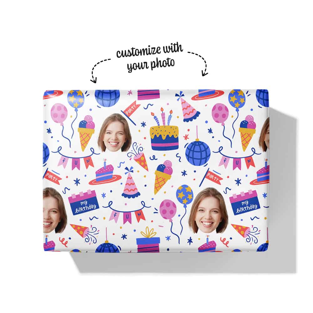 Gift Wrapping Paper Birthday Box