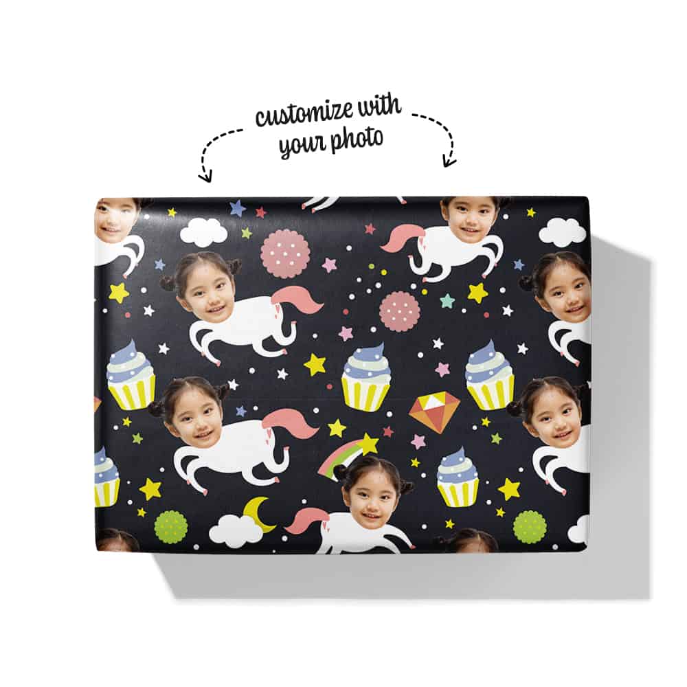 Unicorn Christmas Wrapping Paper Box