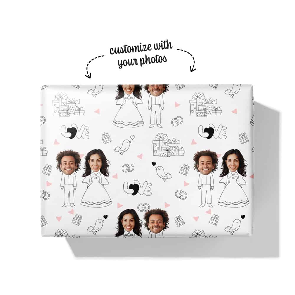 Wedding Gift Wrap Paper Box