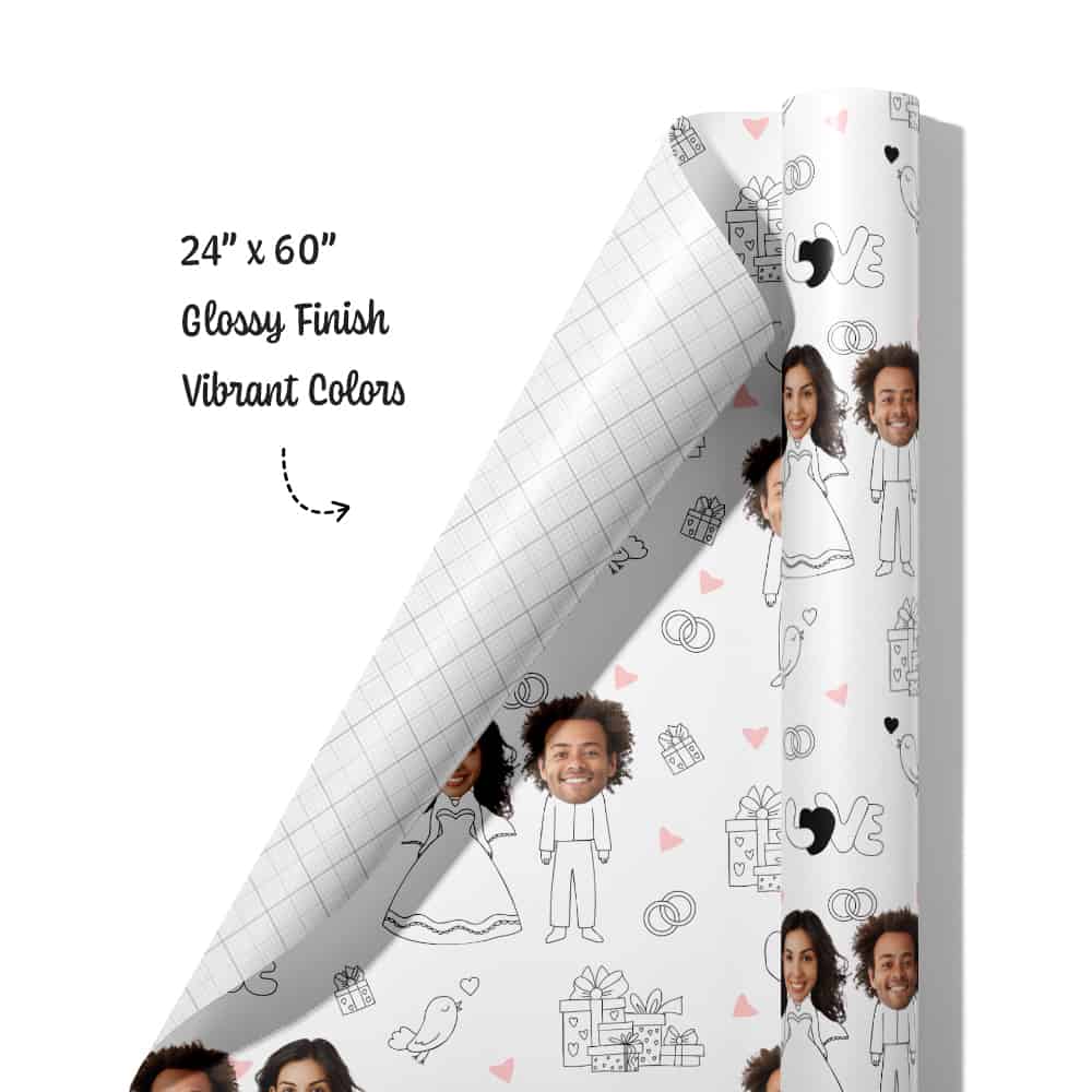 Wedding Gift Wrap Paper Roll