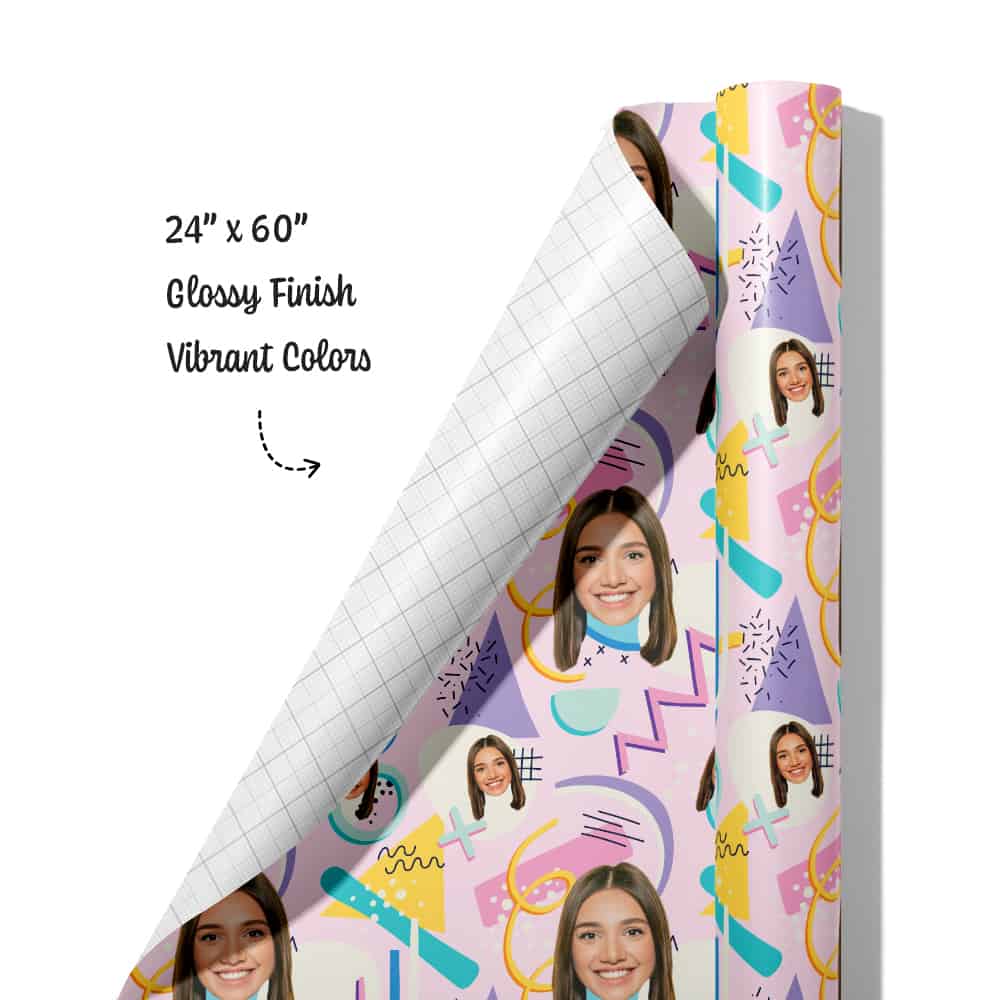 Wrapping Paper With Face Roll