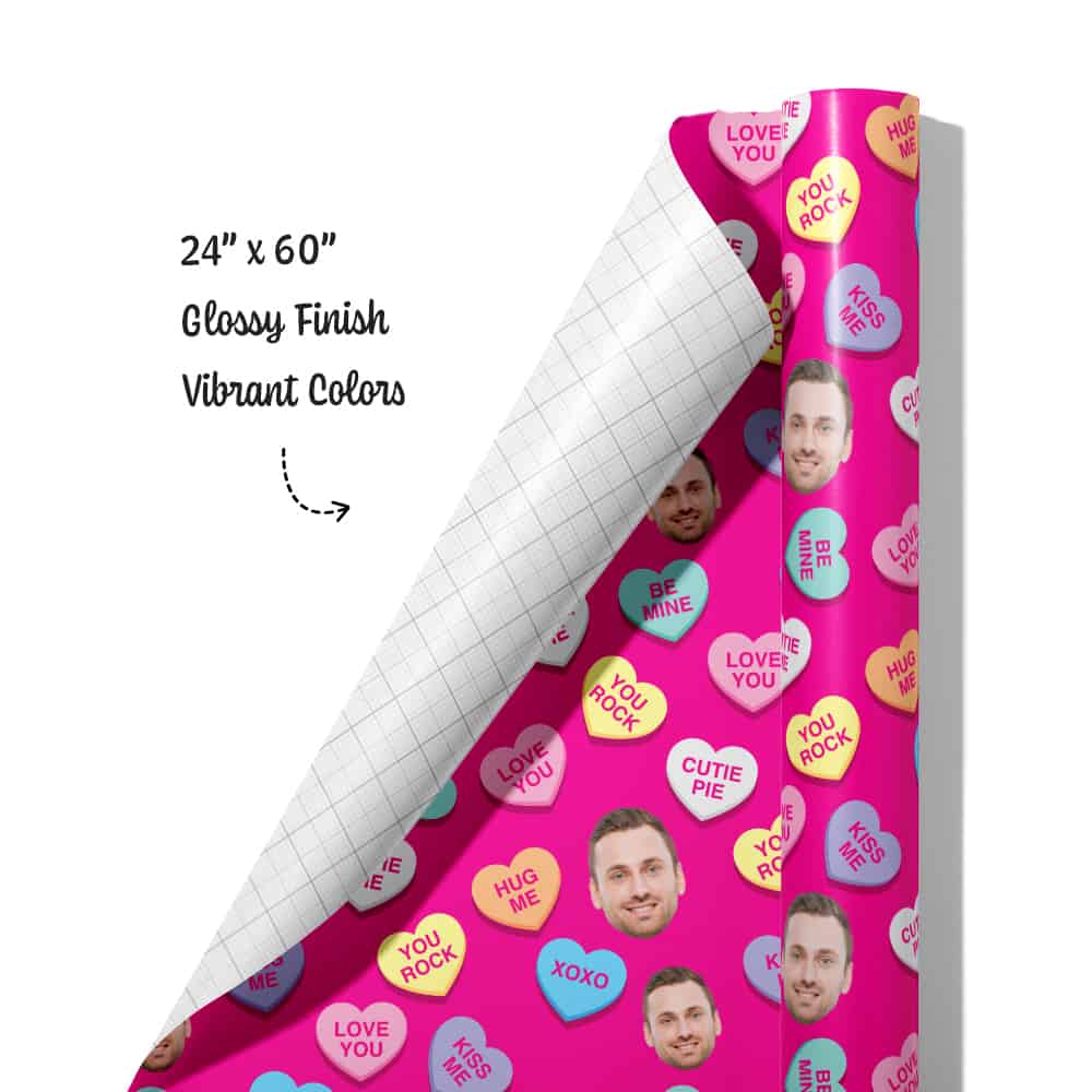 Heart Candies Wrapping Paper Roll