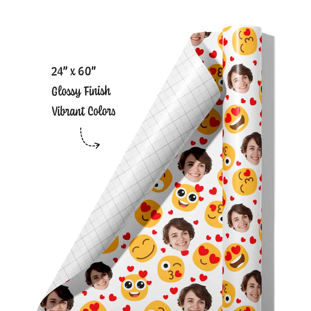 Heart Emoji Wrapping Paper Roll