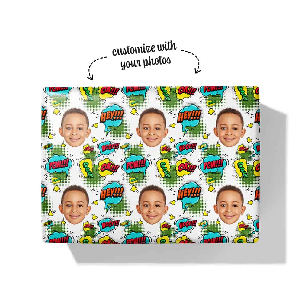 Comic Book Wrapping Paper Box