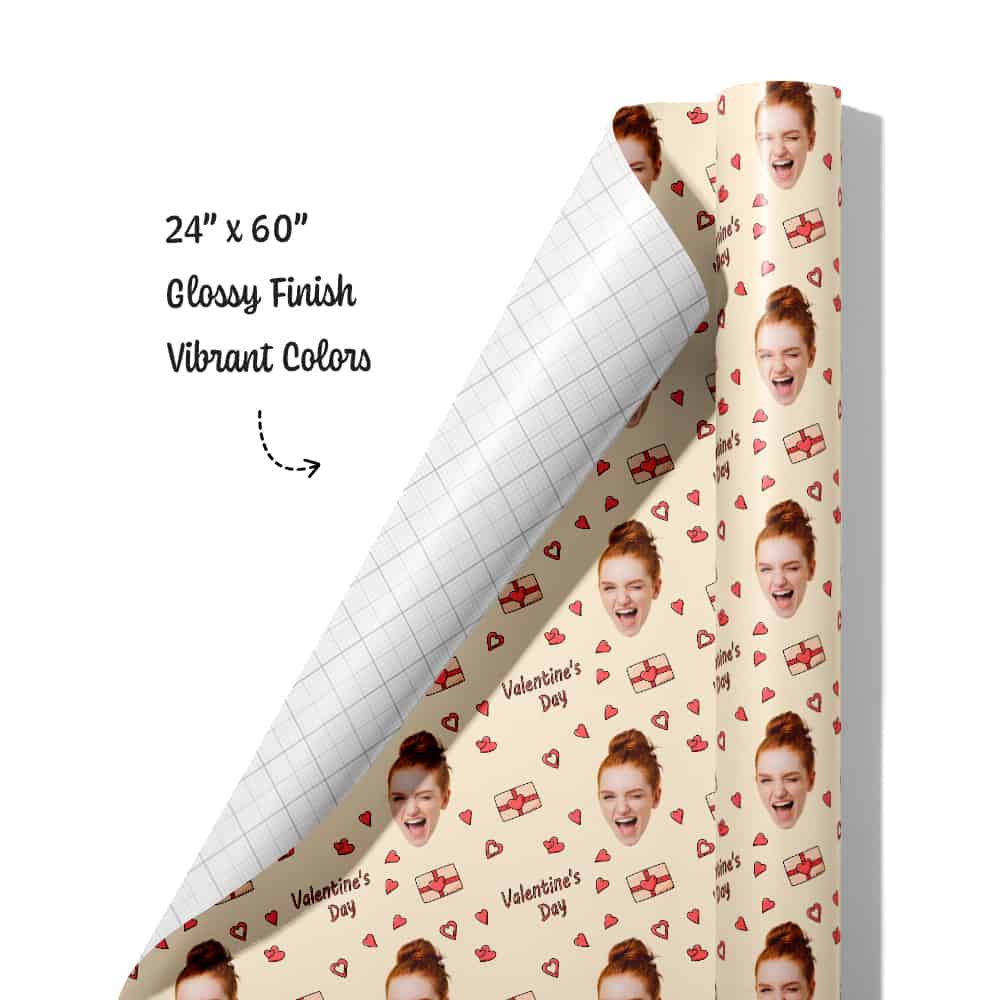 Happy Valentines Day Wrapping Paper Roll