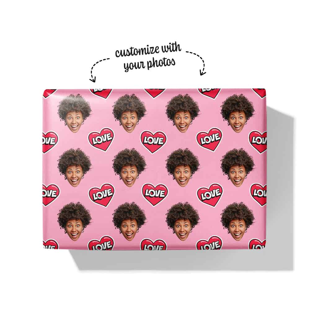 Love Hearts Wrapping Paper Box