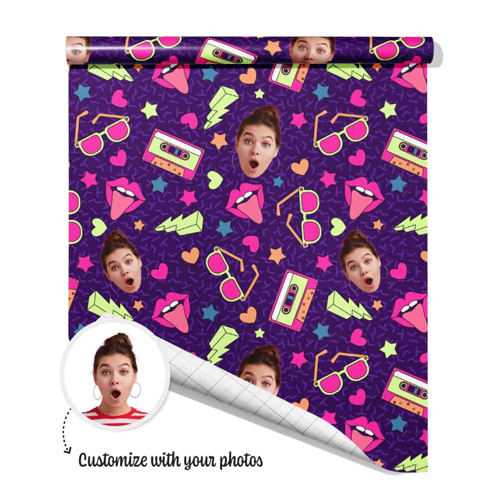 Custom Retro Wrapping Paper Made With Your Photos