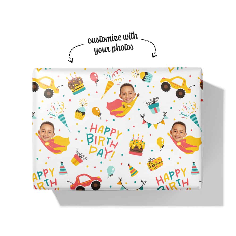 Superhero Wrapping Paper Box