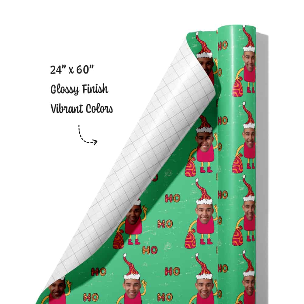 groovy christmas wrapping paper roll