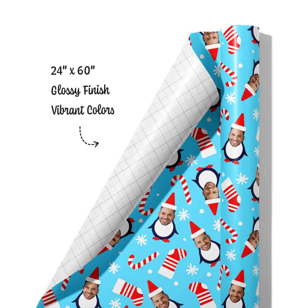 penguin wrapping paper roll