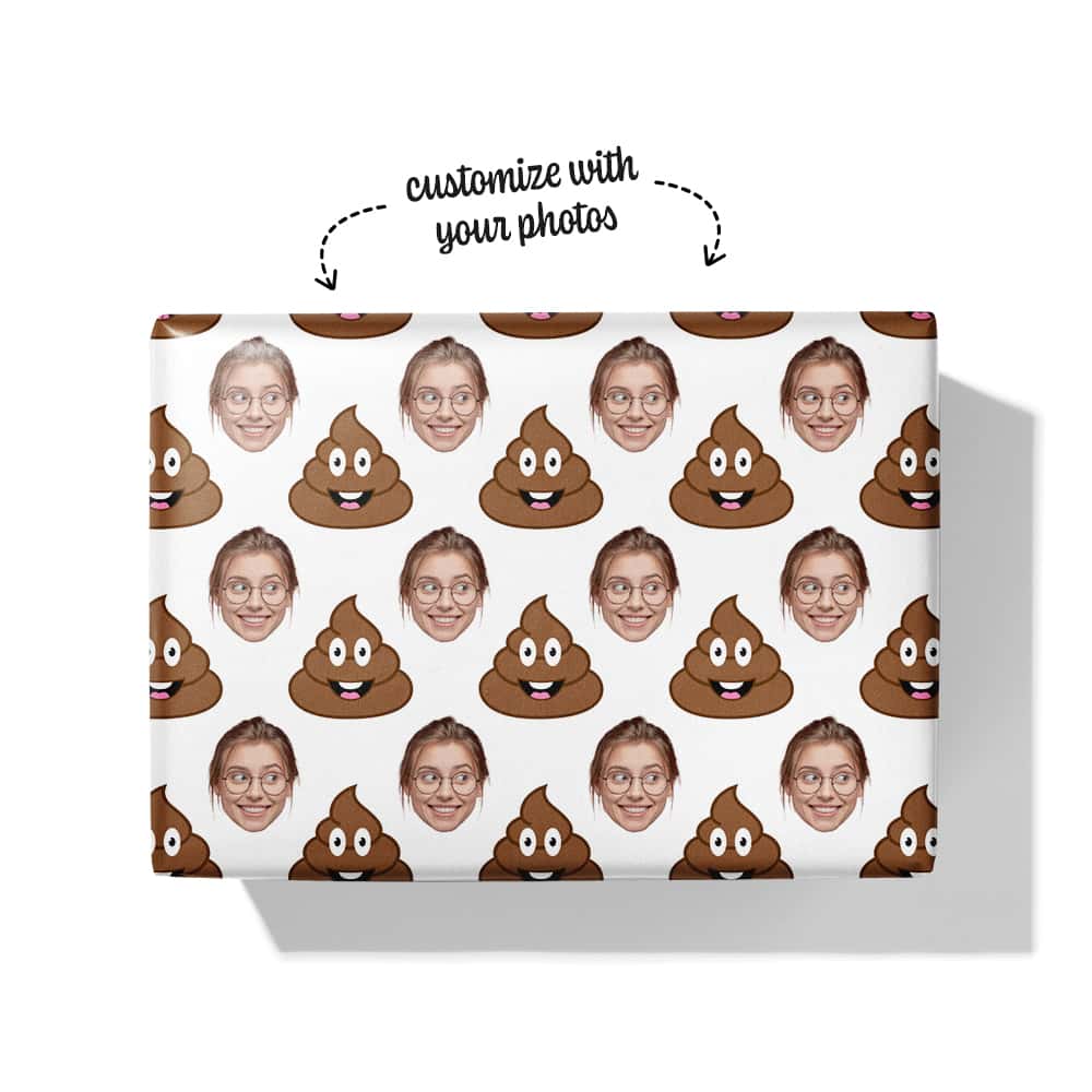 poop emoji wrapping paper box