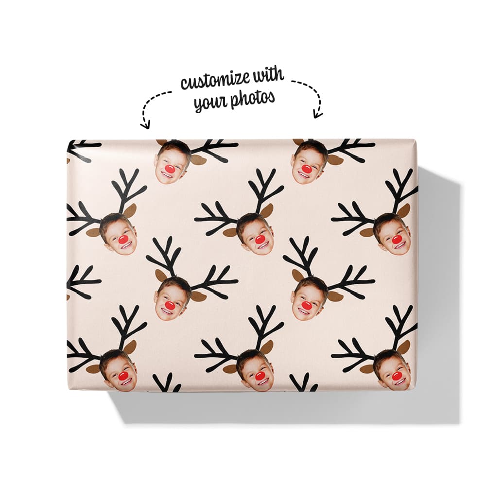 reindeer wrapping paper box