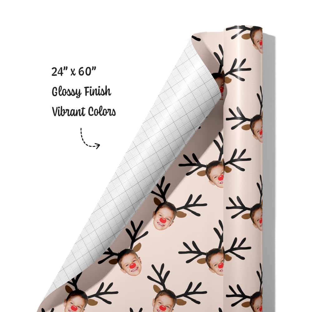 reindeer wrapping paper roll