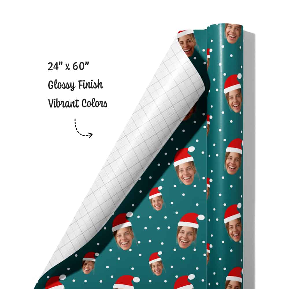 santa hat wrapping paper roll