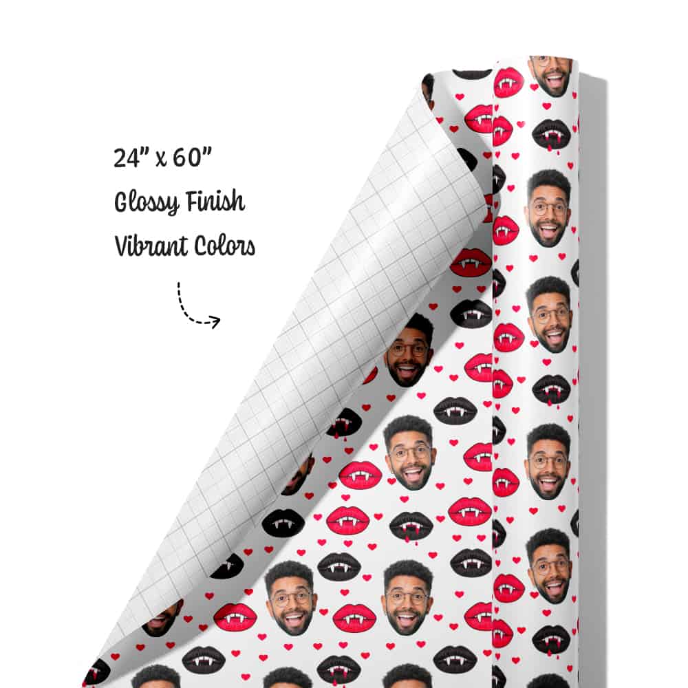 vampire lip gift wrap roll