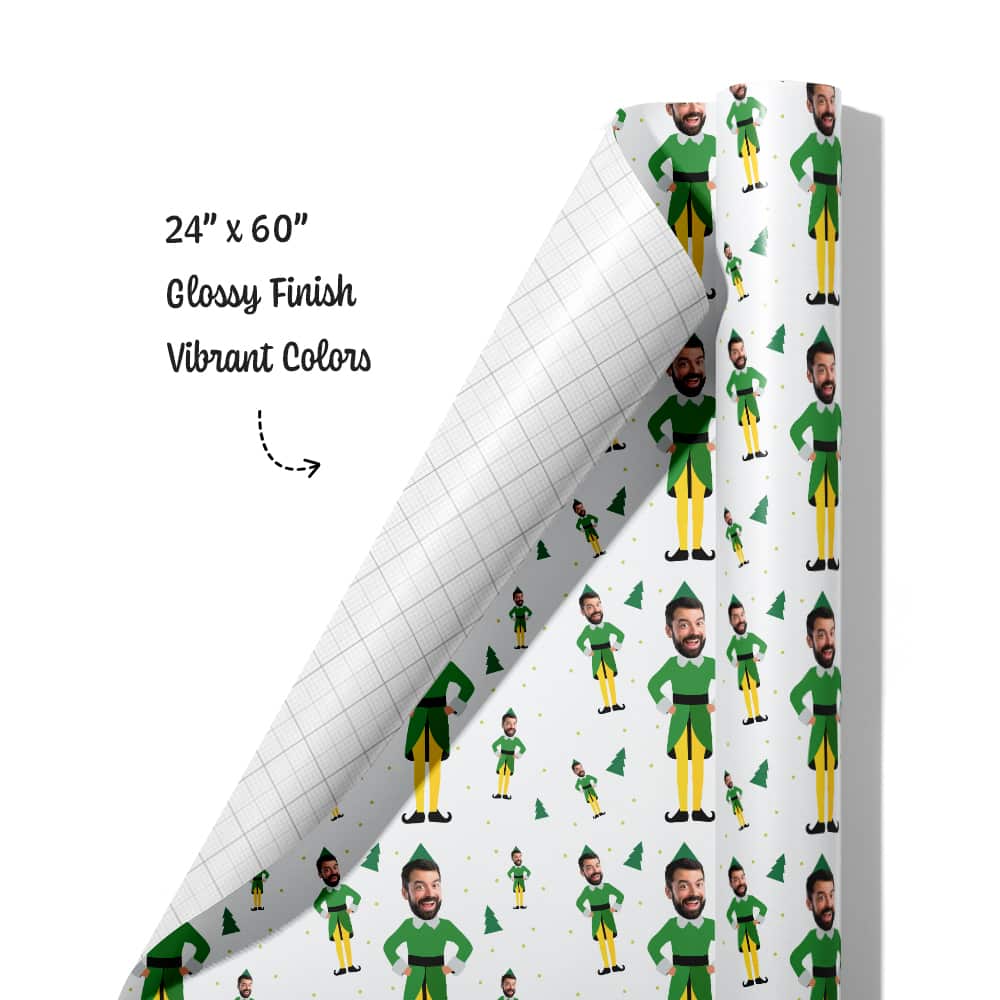 elf wrapping paper roll