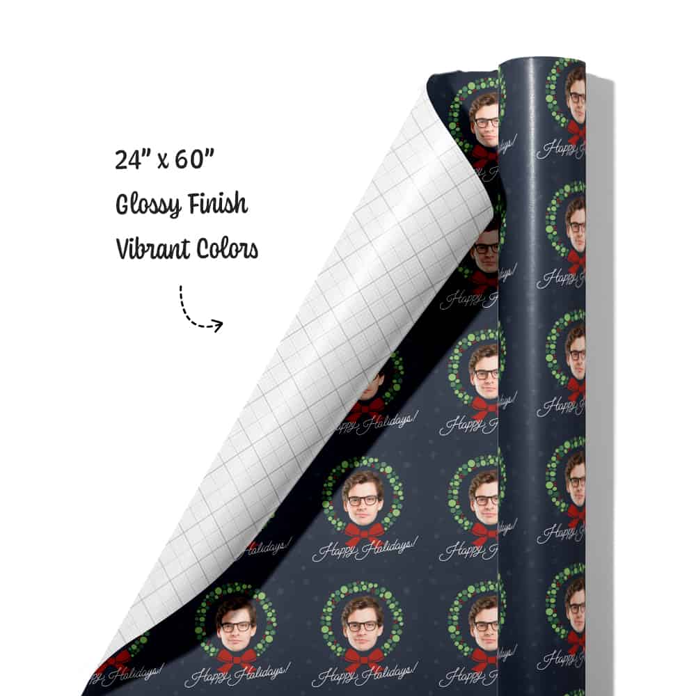 holiday wrapping paper roll