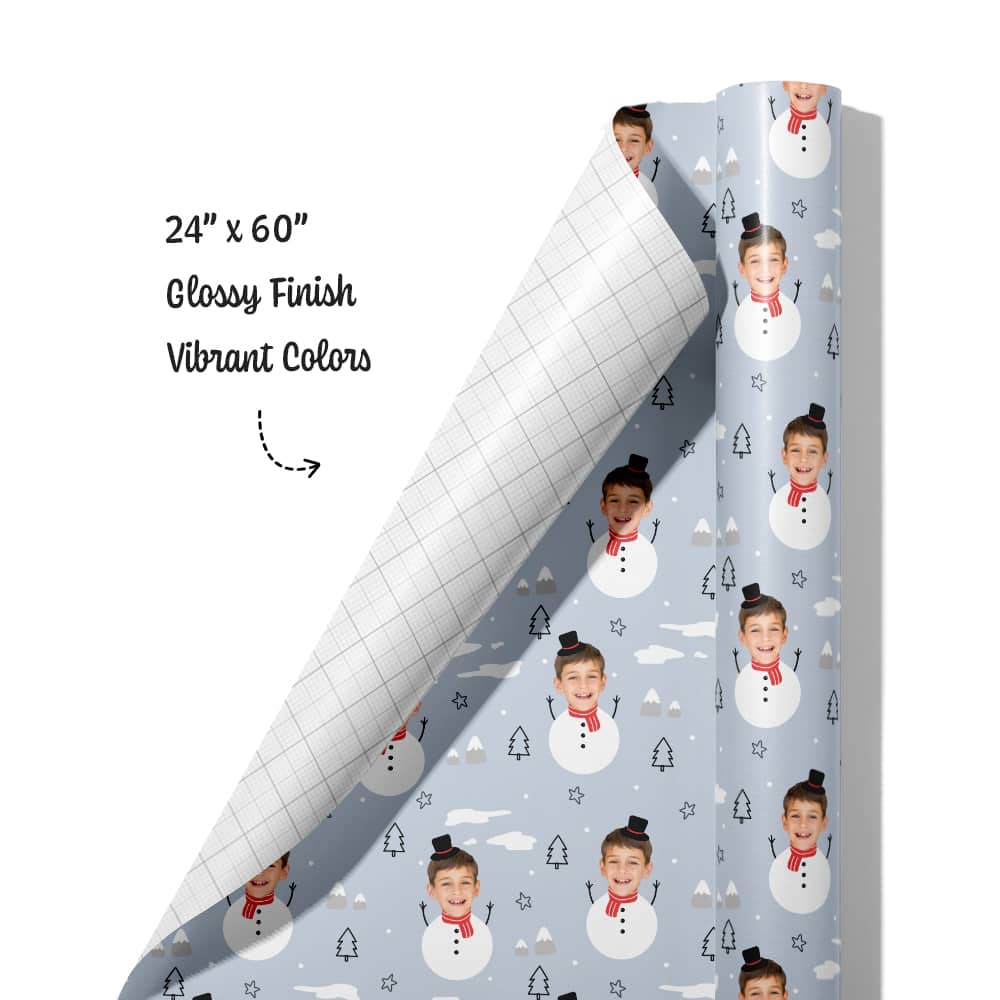 snowman wrapping paper roll
