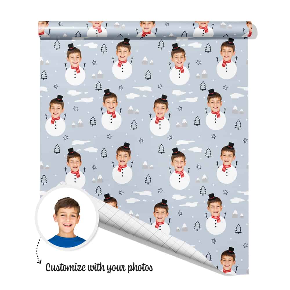 snowman wrapping paper
